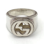 Gucci Interlocking Ring 925 Sterling Silver