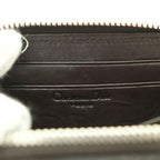 Dior Wallet Coin Purse Zip Around Trotter Pattern Leather Brown — view 6