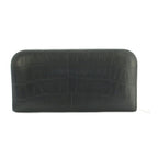 Saint Laurent Paris Wallet Zip Around Coin Purse Leather Embossed Croco — view 2
