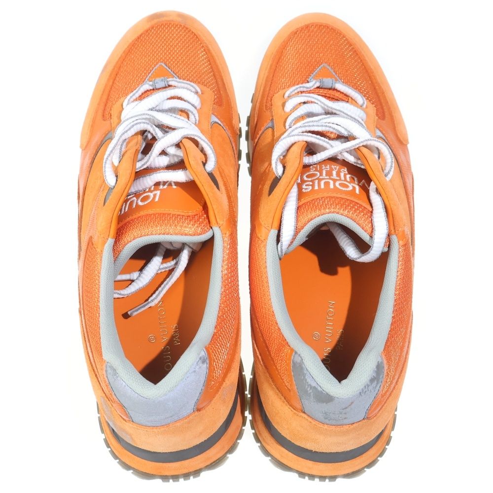 Louis Vuitton Run Away Pulse Line Monogram Sneakers White Orange — view 4