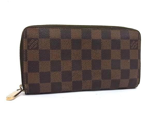 Louis Vuitton Wallet Zippy Brown Damier Zip Around Gold