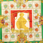 Hermes Carre 90 Hommage a Charles Garnier Lou Tribute Scarf Green Multicolor — view 3
