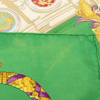 Hermes Carre 90 Hommage a Charles Garnier Lou Tribute Scarf Green Multicolor — view 4