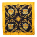 Hermes Carre 90 Carrosses D'or Gold Carriage Scarf Yellow Multicolor Silk