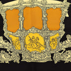 Hermes Carre 90 Carrosses D'or Gold Carriage Scarf Yellow Multicolor Silk — view 4
