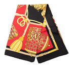 Hermes Carre 90 les Muserolles Nose Leather Scarf Red Multicolor Silk — view 2