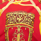 Hermes Carre 90 les Muserolles Nose Leather Scarf Red Multicolor Silk — view 6