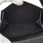 Dior Logo Bifold Wallet Black Leather — view 7