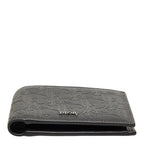 Dior Logo Bifold Wallet Black Leather — view 3