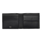 Dior Logo Bifold Wallet Black Leather — view 6