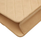 Chanel CC Logo Quilted Chain Shoulder Bag Beige Leather — view 7