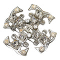 Chanel CC Logo Brooch Silver Metal Rhinestone