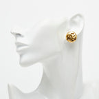 Chanel CC Logo Earrings Gold Plated — view 5