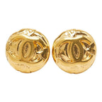 Chanel CC Logo Earrings Gold Plated — view 2