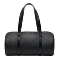 Louis Vuitton Epi Soufflot Handbag Noir Black Leather