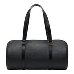 Louis Vuitton Epi Soufflot Handbag Noir Black Leather