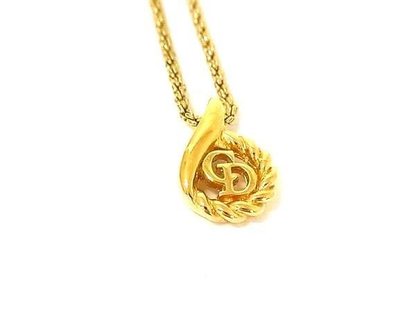 Dior Necklace CD Logo Gold Metal — view 2