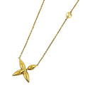 Louis Vuitton Collier Monogram Flower Gold Plated Necklace