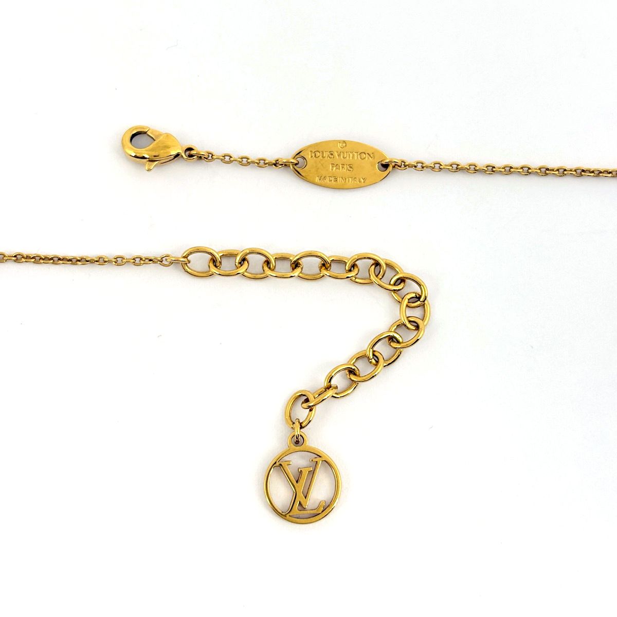 Louis Vuitton Collier Monogram Flower Gold Plated Necklace — view 3