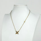 Louis Vuitton Collier Monogram Flower Gold Plated Necklace — view 4