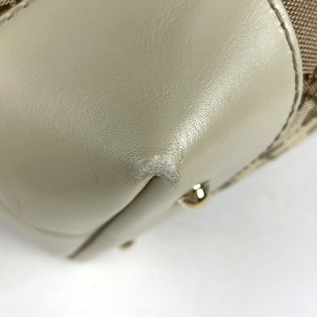 Gucci Heart Bit Tote GG Canvas Beige White — view 3