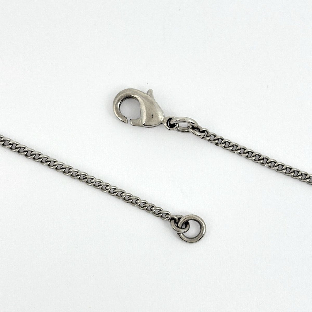 Chanel CC Logo Rhinestone Necklace Silver Plated — view 3