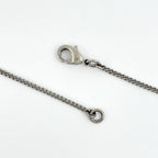 Chanel CC Logo Rhinestone Necklace Silver Plated — view 3