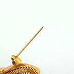 Chanel CC Logo Brooch Camellia Gold Plated — view 3