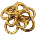 Chanel CC Logo Brooch Camellia Gold Plated