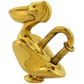Hermes Pelican Motif Bag Charm Pendant Top Cadena Bag Gold Plated