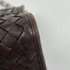 Bottega Veneta Intrecciato Chain Shoulder Bag Leather Brown — view 3