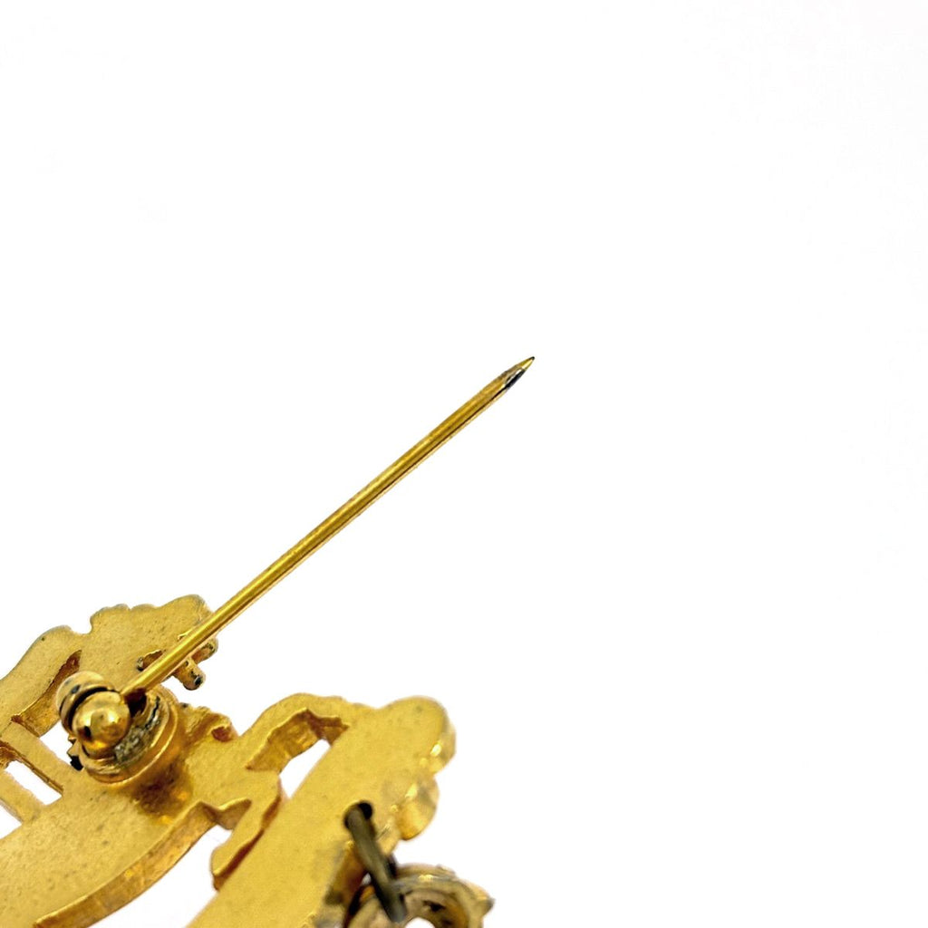Hermes Logo Brooch Gold Plated — view 3
