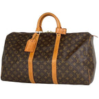 Louis Vuitton Keepall 50 Boston Bag Monogram Brown