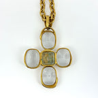 Chanel CC Logo Chain Necklace Gripoix Gold Plated — view 2