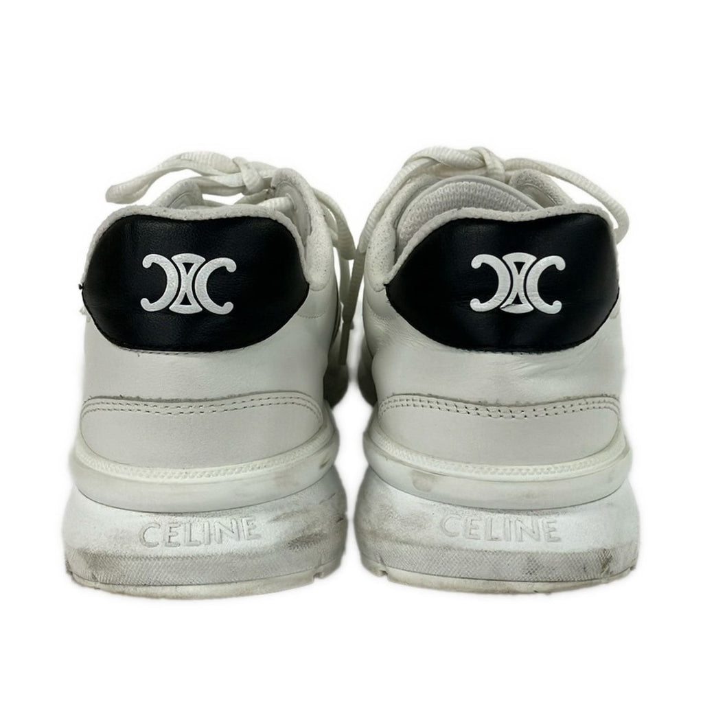 Celine Sneakers 42 Runner Low Lace Up White Black Leather — view 3