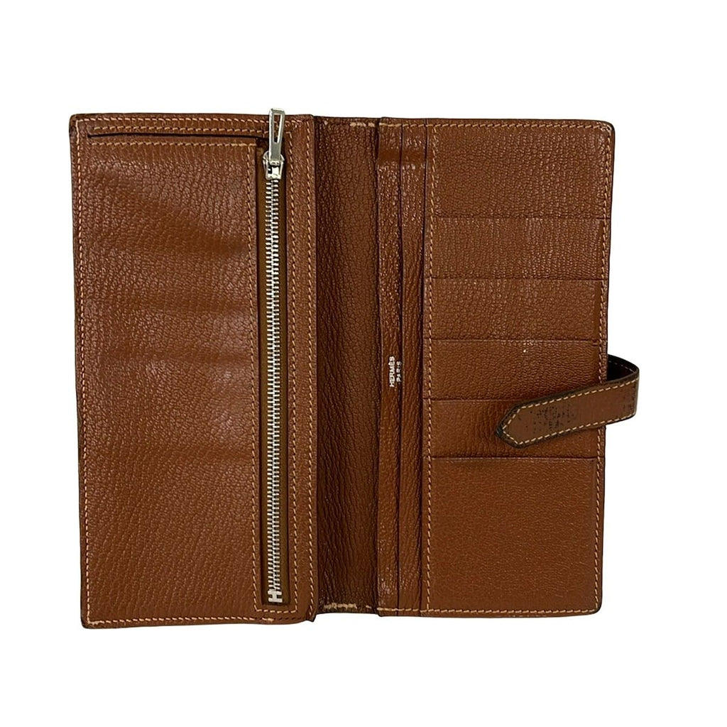 Hermes Wallet Bearn Souffle Brown Fonce Gold — view 3