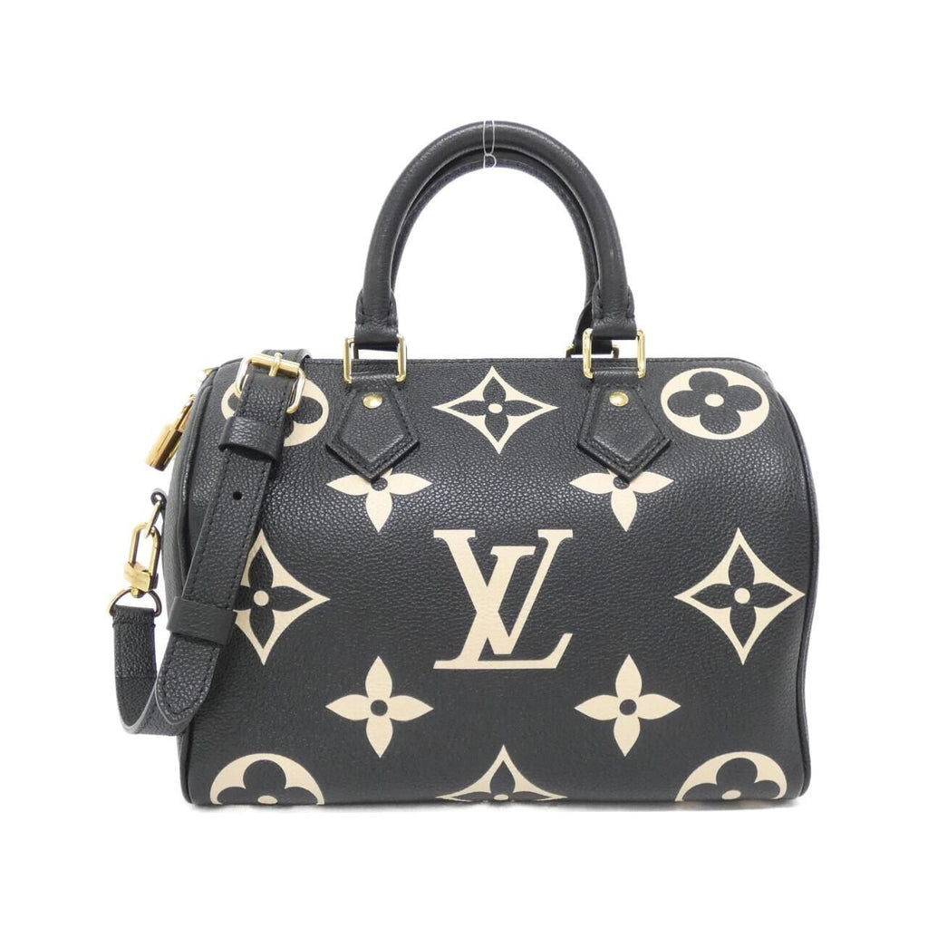 Louis Vuitton Bicolor Monogram Empreinte Speedy Bandouliere 25 cm Boston Bag