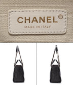 Chanel Chain Shoulder Bag Denim Gold Deauville MM — view 4