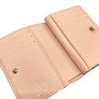 Louis Vuitton Bifold Wallet Mahina Portefeuille Jasmine Pink Leather Cowhide — view 3