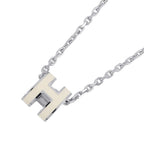 Hermes Necklace Mini Pop White Silver