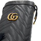 Gucci Chain Shoulder Bag GG Marmont Mini Quilted Black — view 8