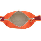 Hermes Handbag Bordeaux Silver Canvas Orange — view 5