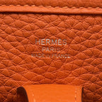 Hermes Shoulder Bag Evelyne 3 23 Orange Silver Taurillon Clemence — view 7