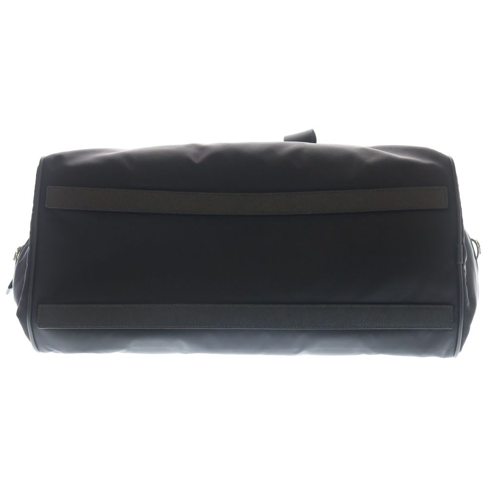 Prada Boston Bag Black Nylon Leather Silver — view 5