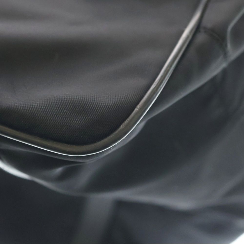 Prada Boston Bag Black Nylon Leather Silver — view 7