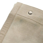 Saint Laurent Paris Rive Goche Tote Beige Black Canvas Leather Silver — view 6