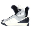 Fendi Studded Furmon Star High Cut Sneakers Gray