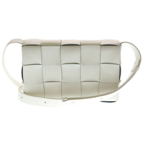 Bottega Veneta Cassette Intrecciato Cross Belt Bag White Leather — view 2