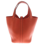 Hermes Picotin Lock PM Taurillon Clemence Rouge Pivoine Handbag Silver Red — view 2