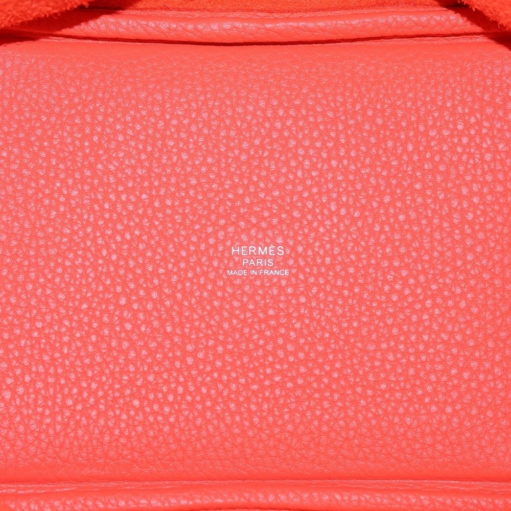 Hermes Picotin Lock PM Taurillon Clemence Rouge Pivoine Handbag Silver Red — view 4